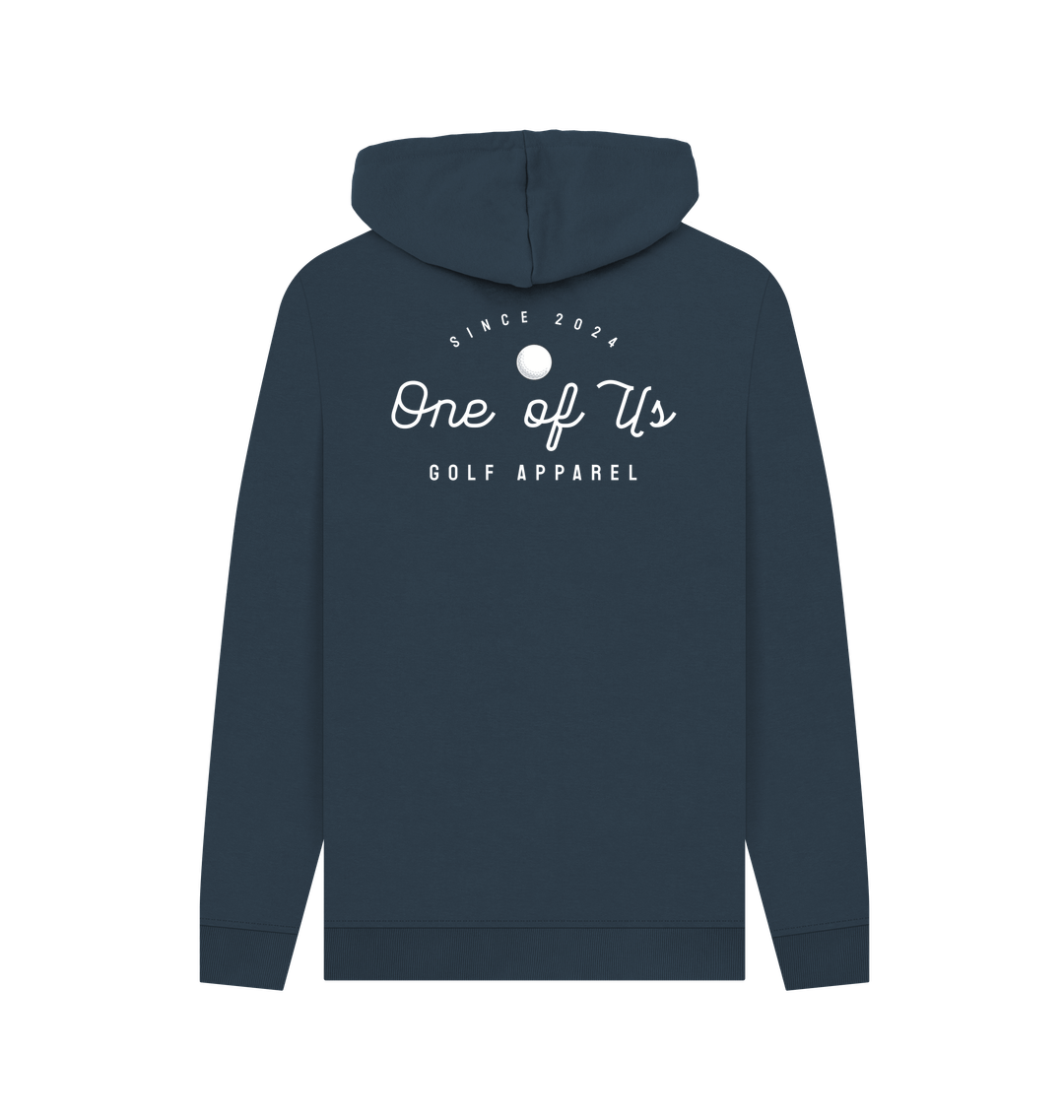 Navy Printed Hoody Back