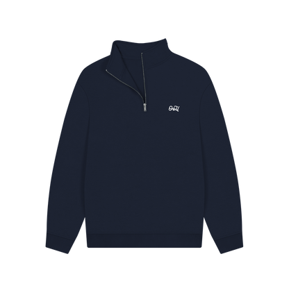 Navy Printed Sweater